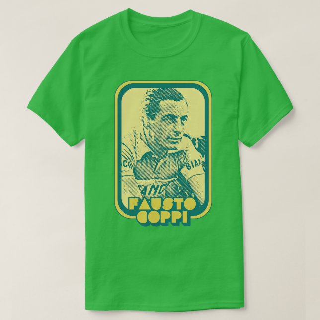 T-shirt Fausto Coppi Rétro Ventilateur d'Art (Design devant)