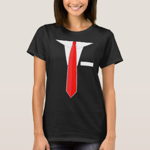 T-shirt Faux Fake Tuxedo Costume Cravate