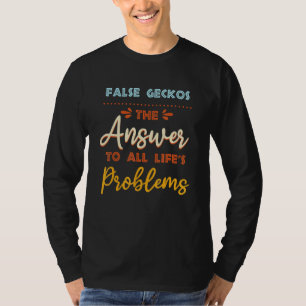 T-shirt Faux Geckos Répondre À Tous Les Problèmes Mème Ani