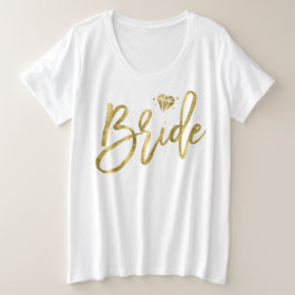 T-Shirt Faux Gold Bride Plus Size