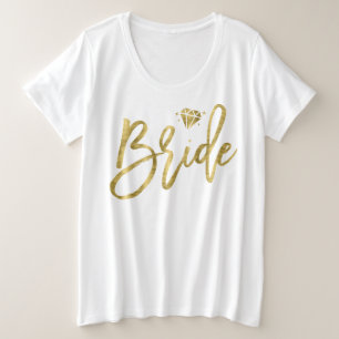 T-Shirt Faux Gold Bride Plus Size