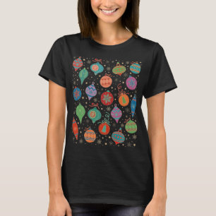 T-shirt Faux Gold Foil Xmas Tree Décoration Motif Couleur