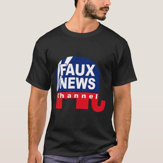 T-shirt Faux News - Faux News Anti Trump (Devant)