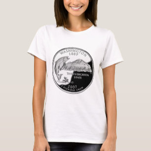T-shirt Faux Washington State Quarter