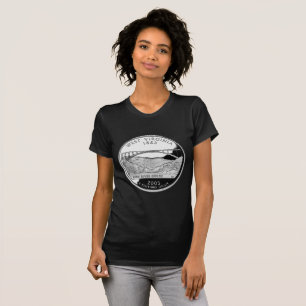 T-shirt Faux West Virginia State Quarter Femmes