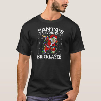 T-shirt Favoris de Père Noël d'éclairage de Noël