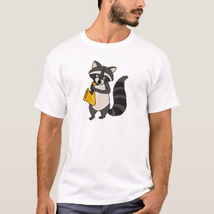 T-shirt FB raton laveur jouant la bande dessinée de