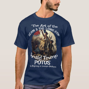 T-shirt FBI ICE CBP Trump Combat en Cage Agneau Blanc Noir