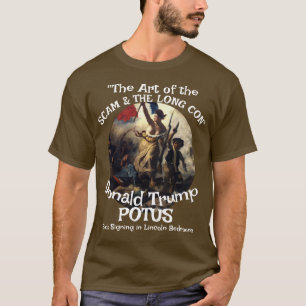 T-shirt FBI ICE CBP Trump Combat en Cage Agneau Blanc Noir
