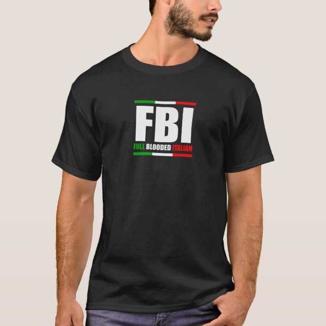 T-shirt FBI Italie complète sanglée Italie Fierté du patri (Devant)