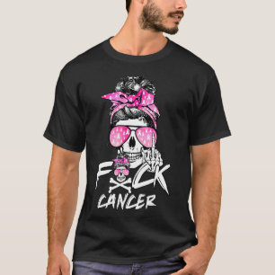 T-shirt Fck Cancer du sein femmes guerrière rose Ruban Mes