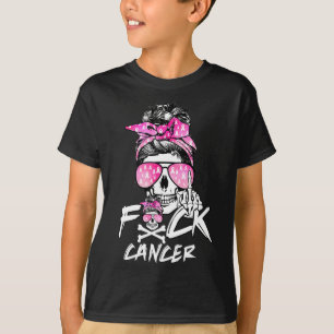 T-shirt Fck Cancer du sein femmes guerrière rose Ruban Mes