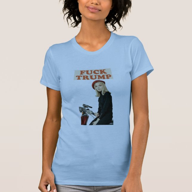 T-shirt Fck trump bébé bleu (Devant)