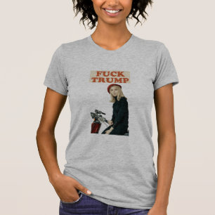 T-shirt Fck trump heather grey