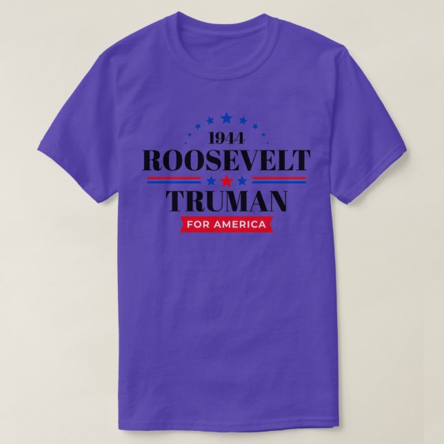 T-shirt FDR 1944 Campagne Franklin Roosevelt Harry Truman  (Design devant)