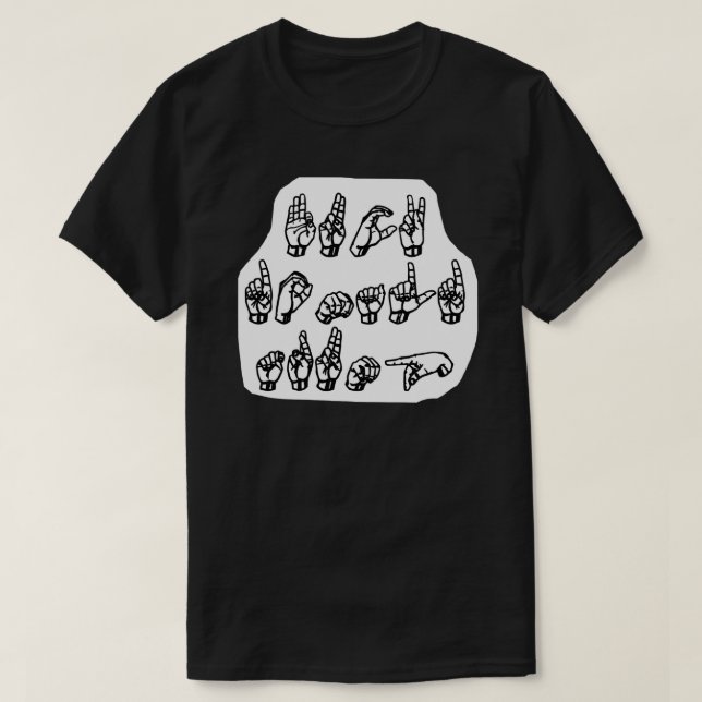 T-shirt FDT ASL, langage gestuel américain, anti-trump fck (Design devant)