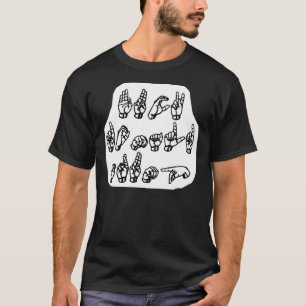 T-shirt FDT ASL, langage gestuel américain, anti-trump fck