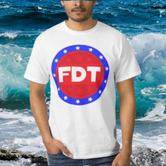 T-shirt FDT | Chemise en gras rouge, blanc et bleu
