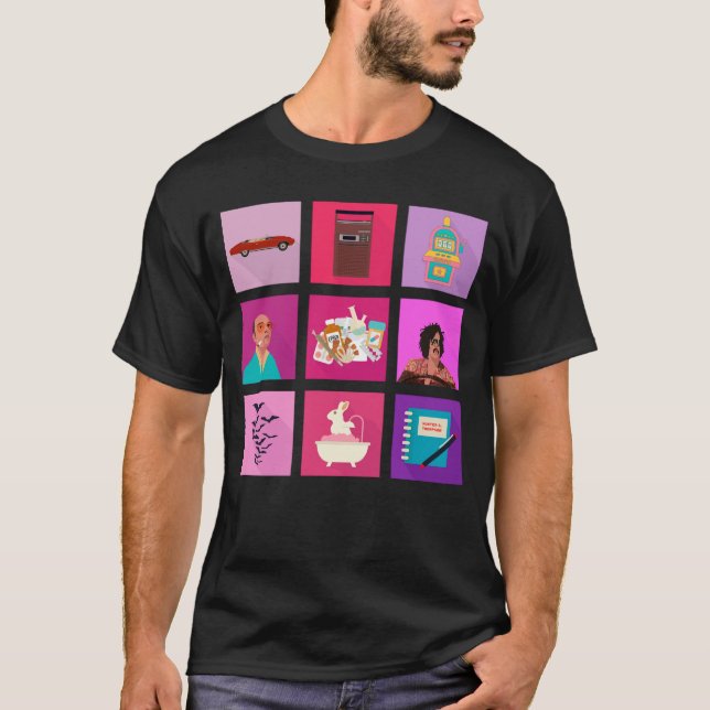 T-shirt Fear and Loathing in Las Vegasribute 9 Iconic Scen (Devant)