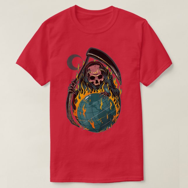 T-shirt Fear Reaper Devil Grim Reaper Death Soul Collector (Design devant)