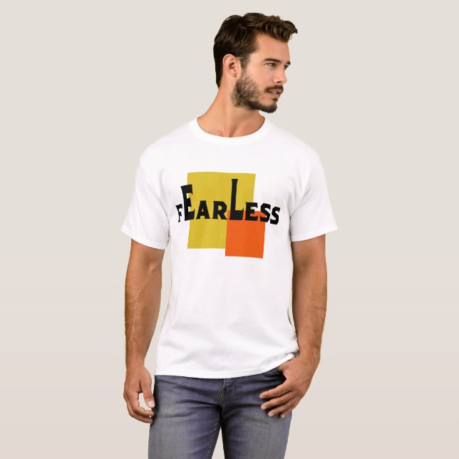 T-shirt Fearless Modern Abstract Geometric Brand Design (Devant entier)