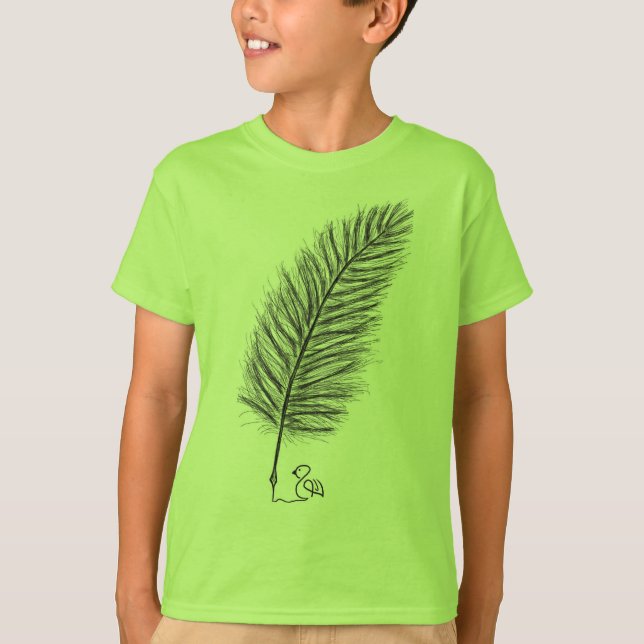 T-shirt Feather Quill la voix des pensées et des émotions (Devant)