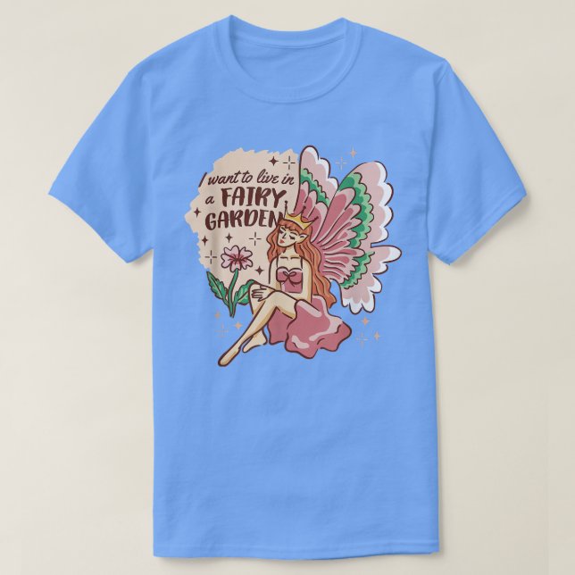T-shirt Fée avec ailes amusantes (Design devant)