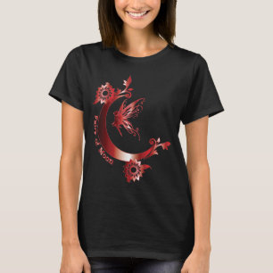 T-shirt Fée de lune Femmes Chemise noire