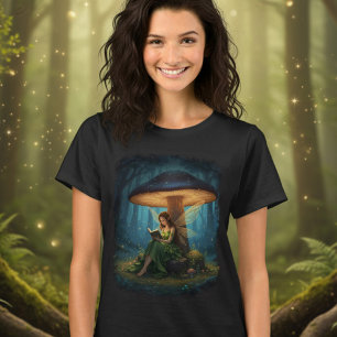 T-shirt Fée de Nuit Enchantée Lisant un Livre
