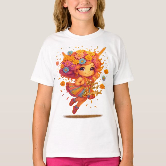 T-Shirt Fée Enfants - "Sois Lumineux, Sois Beau" D (Devant)