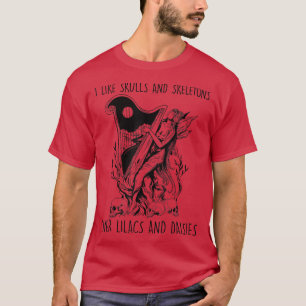 T-shirt Fée - J'Aime Les Crânes Et Les Skeletons Sur Lilac