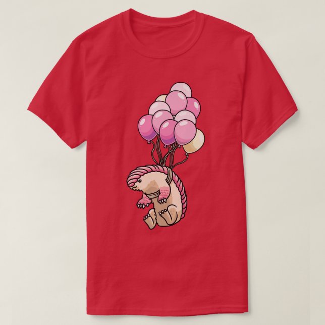 T-shirt Fée rose Armadillo Ballon Pichiciego Funny Armad (Design devant)