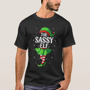 T-shirt Fée Sassy Noël Filles Femmes Équipe de lutins Noël