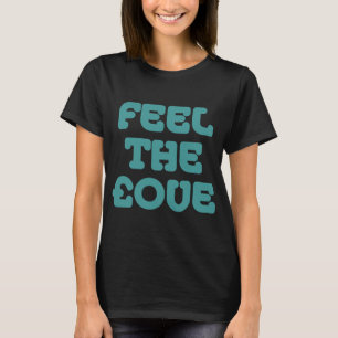 T-shirt Feed The £ ove - Ocean Green on Dark