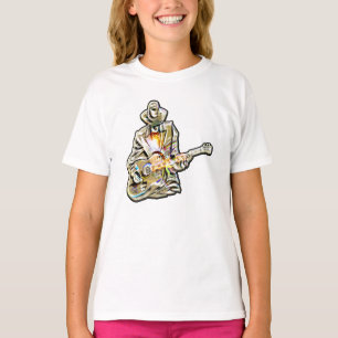 T-shirt Feel the Blues - Conception de guitare artistique