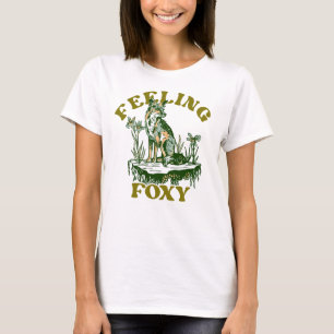 T-shirt Feeling Foxy Flirty mignon cadeau de Fox femmes po