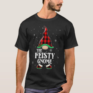 T-shirt Feisty Gnome Buffalo Plaid Matching Family Group C