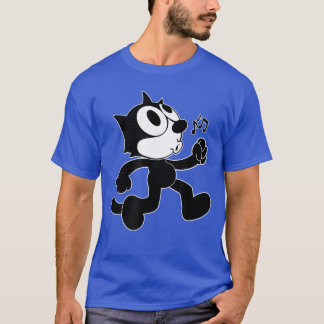 T-shirt Feli Dessin Animé Sifflement et Marche Notes de Mu