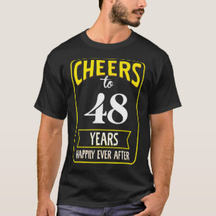 T-shirt Félicitations à 48 ans heureux après