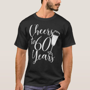 T-shirt Félicitations À 60 Ans Femmes Hommes Anniversaire 