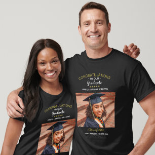 T-shirt Félicitations Diplômé sur mesure Photo Graduation