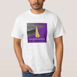 T-shirt Félicitations noir et pourpre