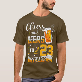 T-shirt Félicitations pour les 23 ans et bières pour 23 an