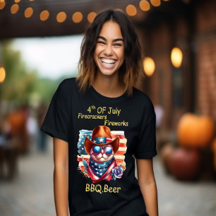 T-shirt Feline élégant : Chat en lunettes de soleil Fête d