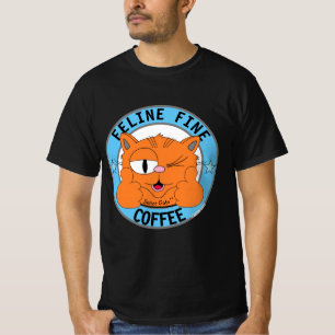T-shirt FELINE FINE CAFÉ Cartoon Chat Señor Gato™