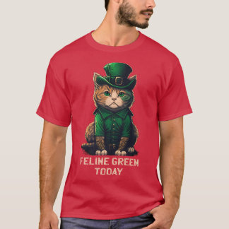 T-shirt Feline Green Today St