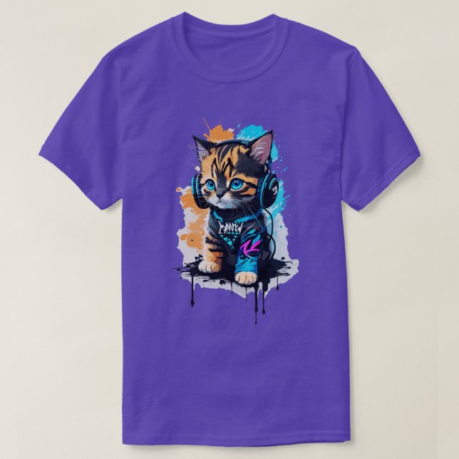 T-shirt Feline Groove Vector Abstrait Conception d'un kit  (Design devant)