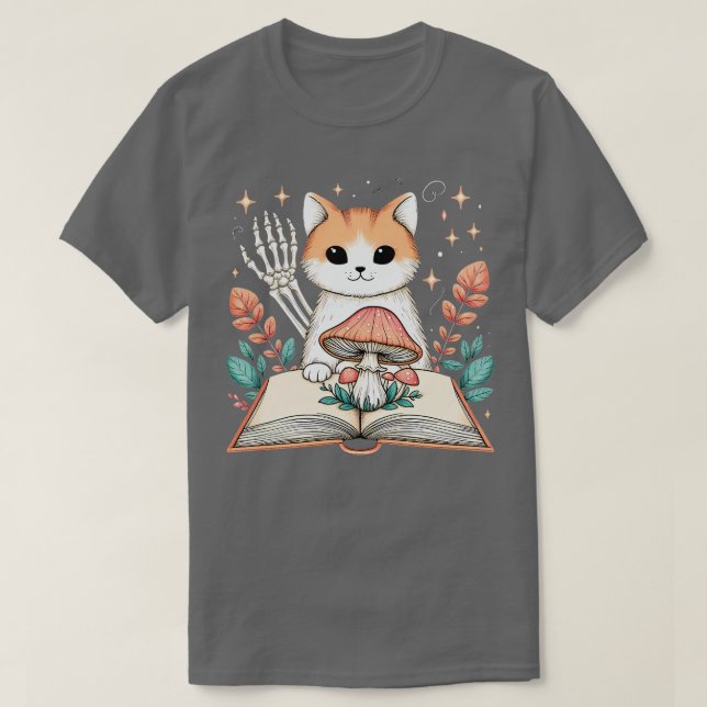 T-shirt Feline Lover Skeleton Halloween Halloween Femmes a (Design devant)