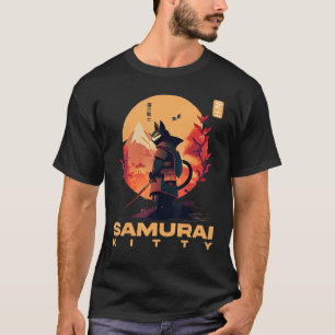 T-shirt Feline se demande l'ascension de Samurai Kitty