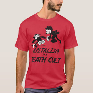 T-shirt Felix le capitalisme de chat est un culte de la mo